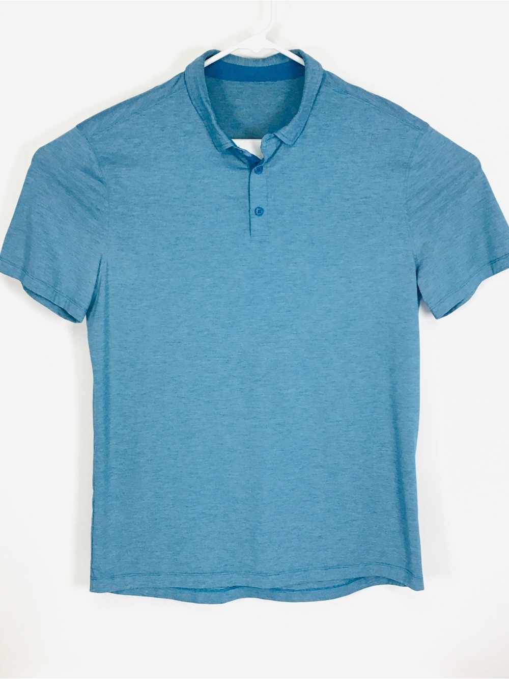 Lululemon men’s short sleeve button collar polo shirt large
